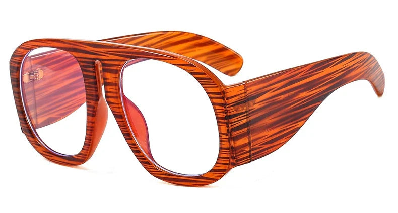 Gafas de sol de piloto con lentes degradadas para mujer, de moda, de marca, de montura grande, transparentes, para mujer 2021, gafas de sol transparentes