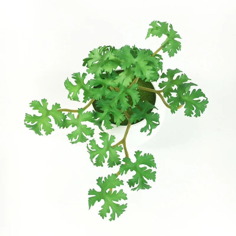 Dlight Decor 15cm Lucky Grass Foliage Bouquet for Home and Bonsai Decor