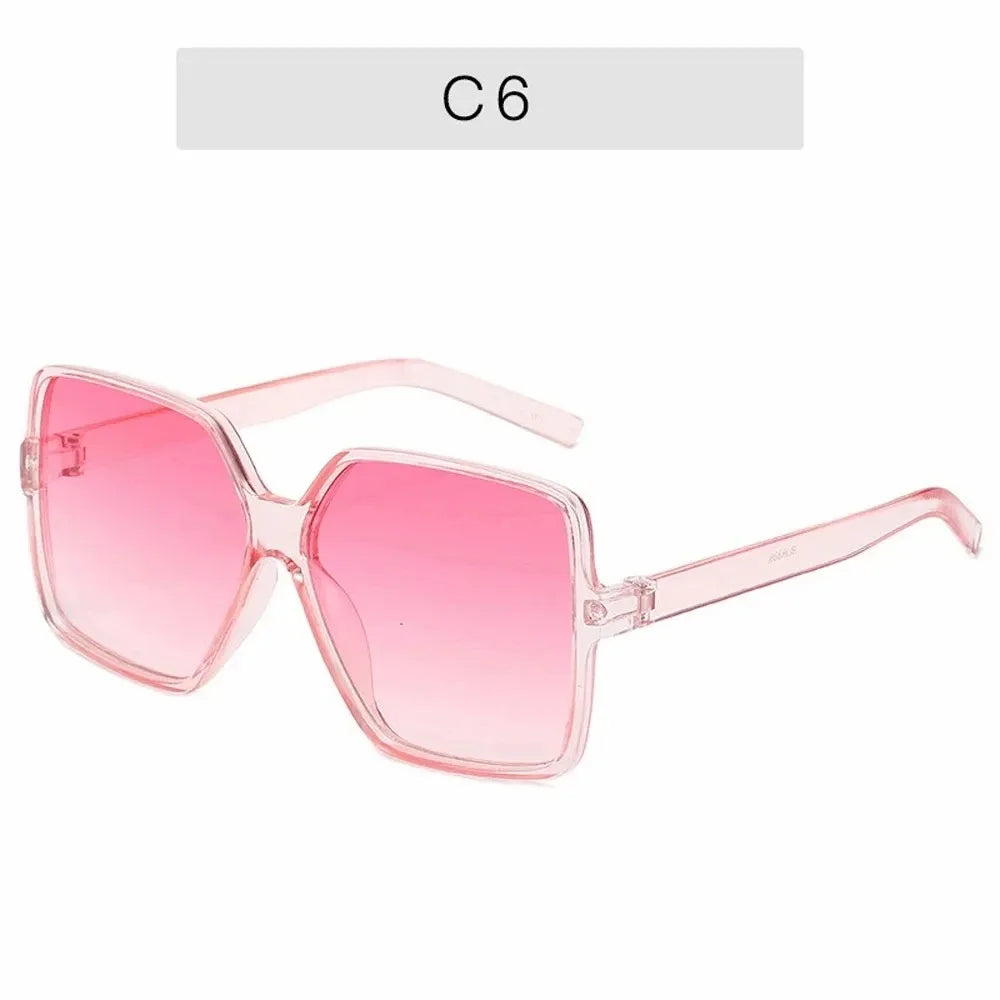 Oversized Square Fashion Gradient Color Sunglasses for Men and Women Driving Beach Party Travel Use