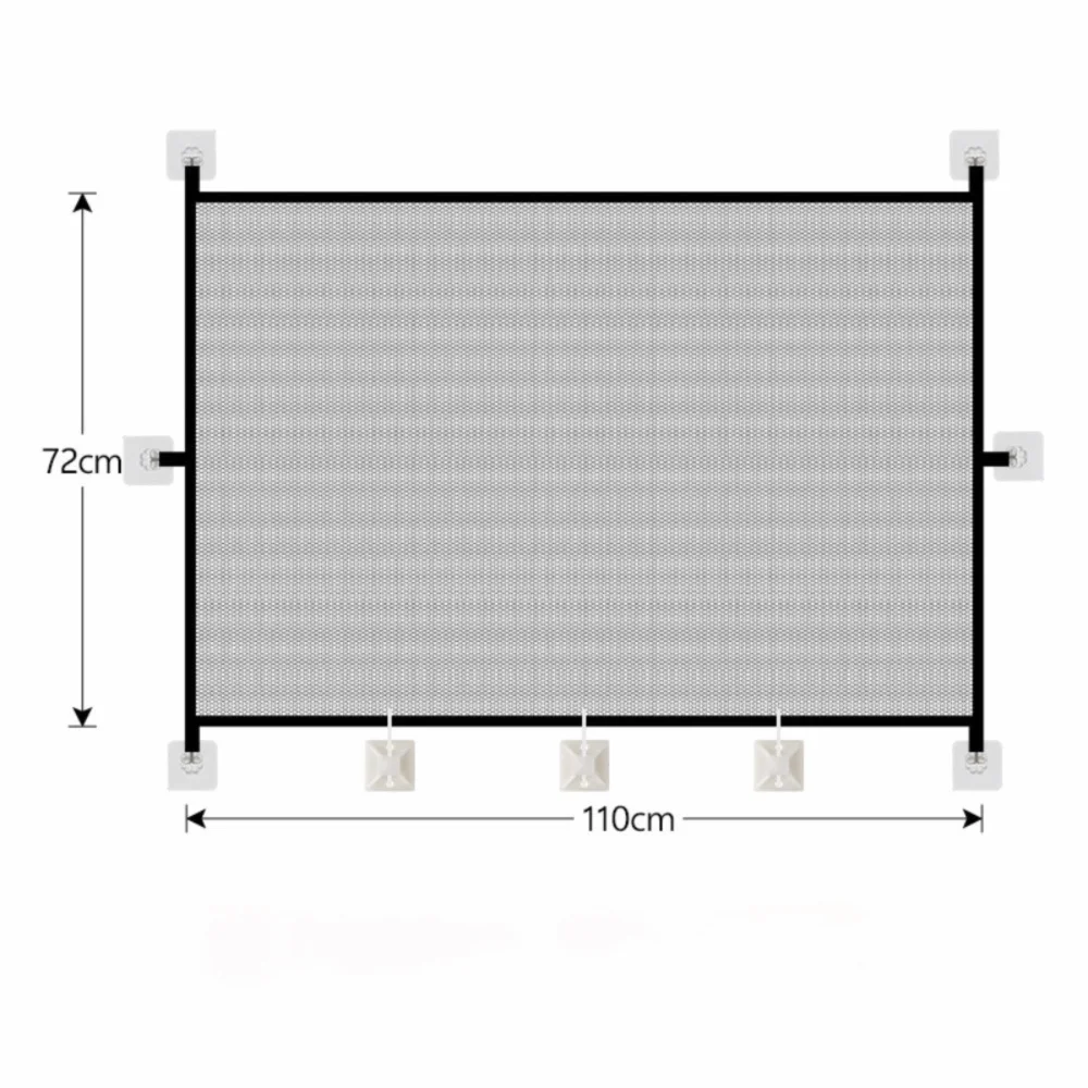 Portable Retractable Pet Barrier Fences Folding Anti-Escape Pet Safety Gate Mesh with Hooks Dog Isolation Gate Hallways