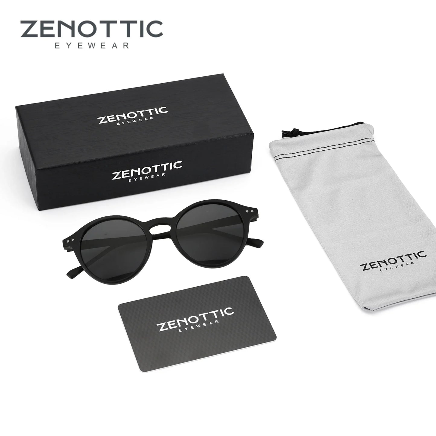 ZENOTTIC Retro Round Night Vision Yellow Sunglasses Men Women Goggles Glasses UV400 Sun Glasses Driver Night Driving Eyewear