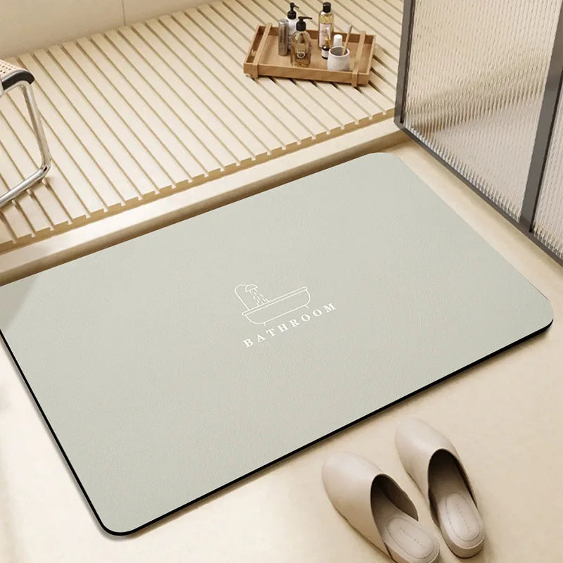 VIKAMA Bathroom Water-Absorbing Rug Simple Solid Color Easy To Clean Perfect For Entrance Bathroom And Floor Deco Of The Home.