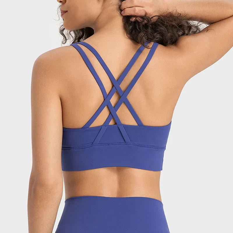 Nude Feel Yoga Sets  Cross Back Bra & Joggers