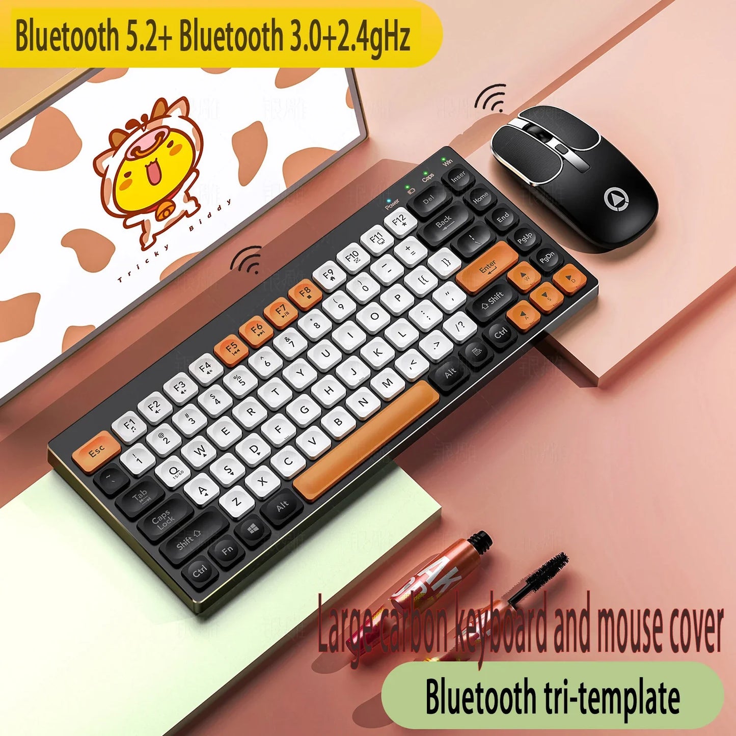 KM02 Wireless Keyboard And Mouse Set Rechargeable Type-c Computer Accessories External Keyboard And Mouse Stable Network Transmi