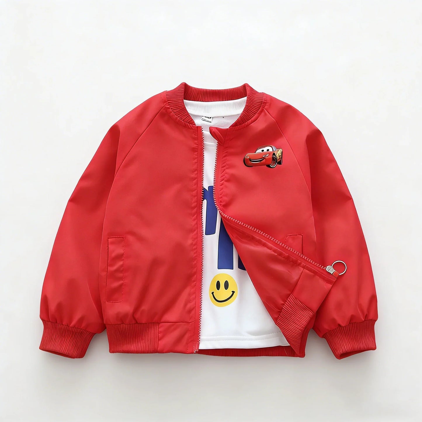Cars Lightning McQueen Children Jacket New Spring Autumn Baby Boy Girl Cartoon Zipper Long Sleeves Windbreaker Kids Sports Coats