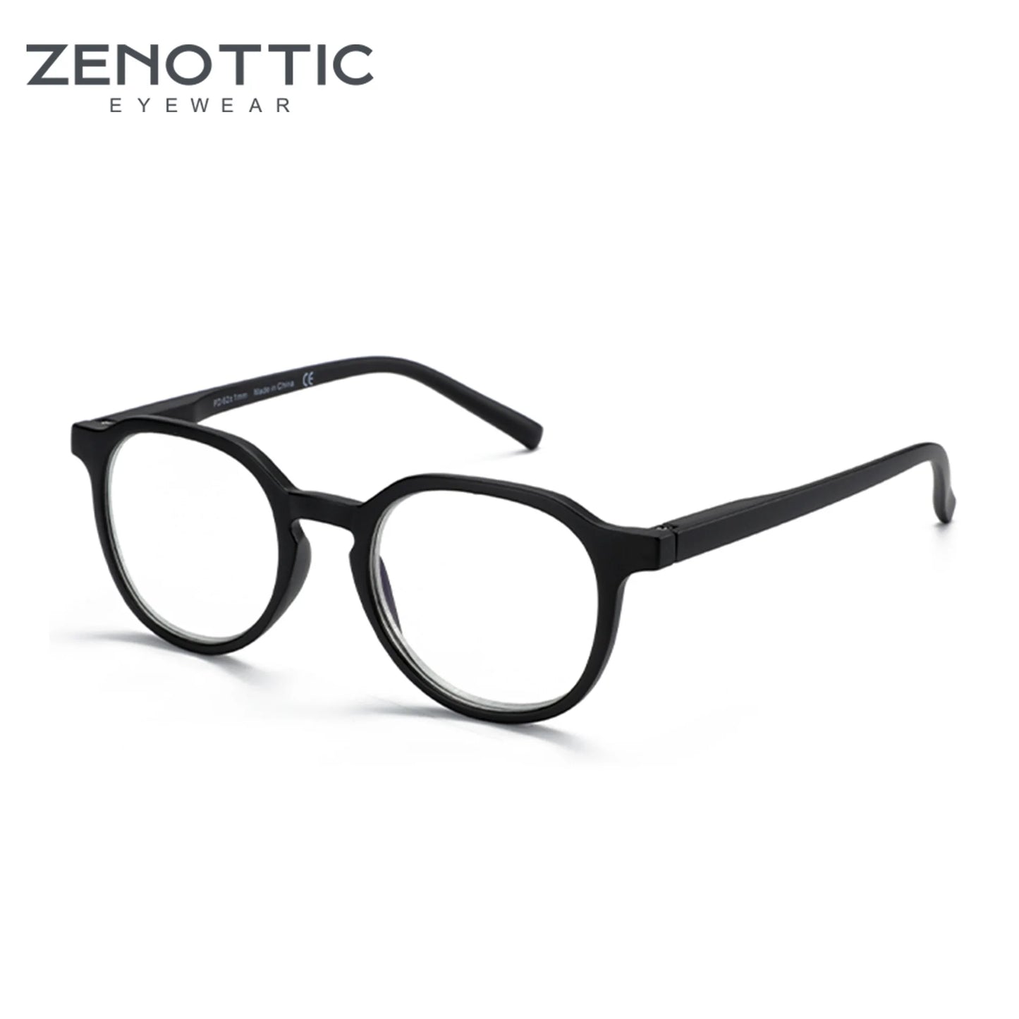 ZENOTTIC Retro Circular Anti-blue Light Glasses Blue Light Blocking Round Computer Eyeglasses for Unisex Fashion 420007
