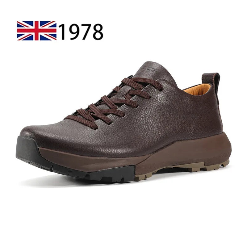 Men Sports Running Shoes Outdoor Walking Soft Casual Sneakers Fashion Designer Genuine Leather Sneaker Waterproof Shoes Men