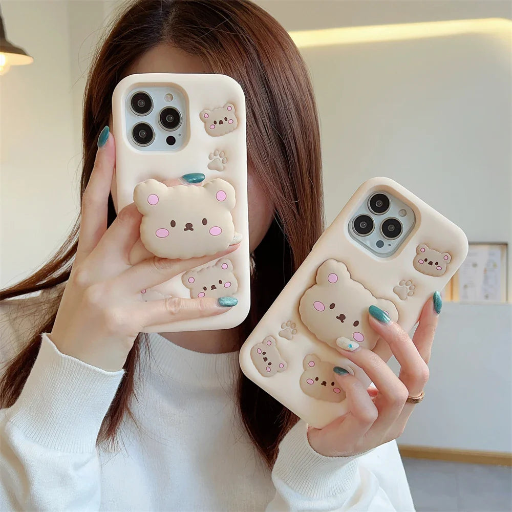 Funda de iPhone de oso linda