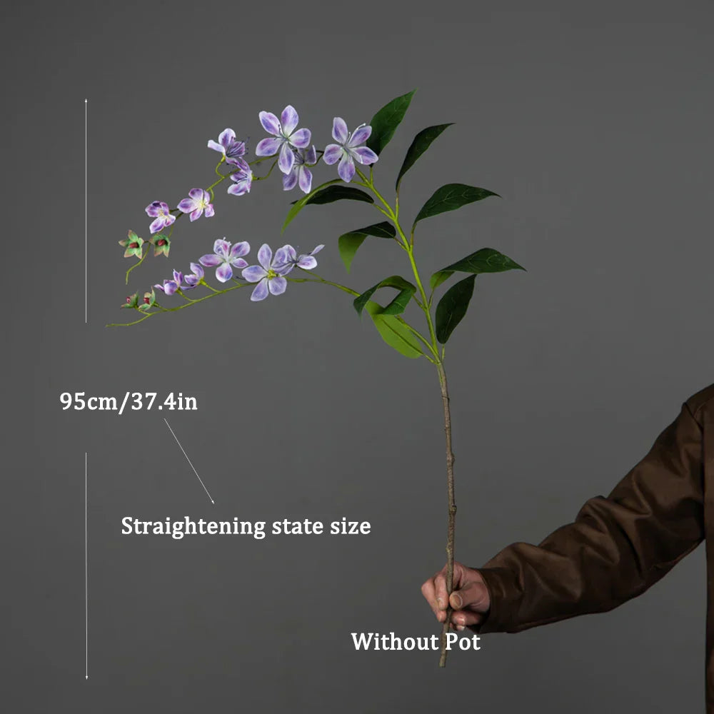 Dlight Decor 95cm Hanging Jasmine Bouquet with Tropical Begonia Flowers