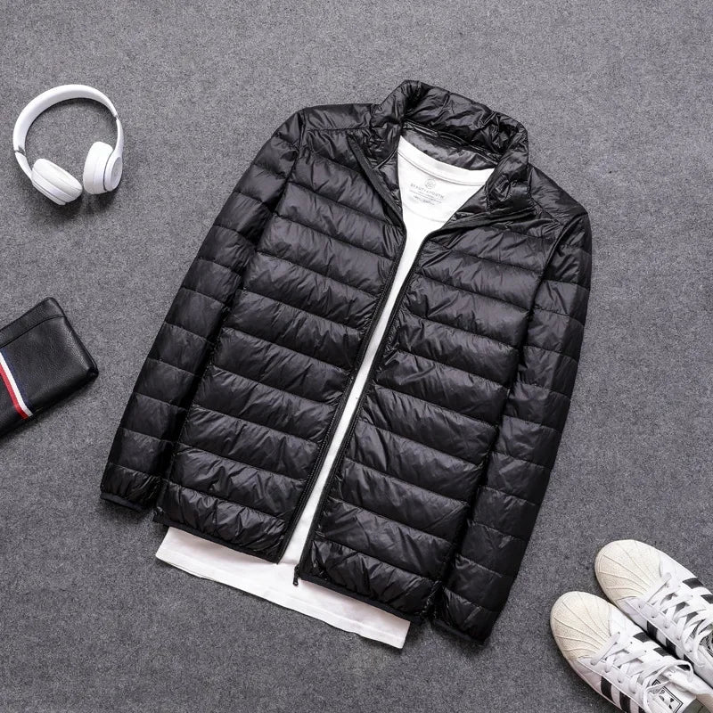 Men's Ultra Light Down Jacket 2024 New Arrivals Spring Winter Feather Ultralight Packable Casual Classic Puffer Coats Men Jacket