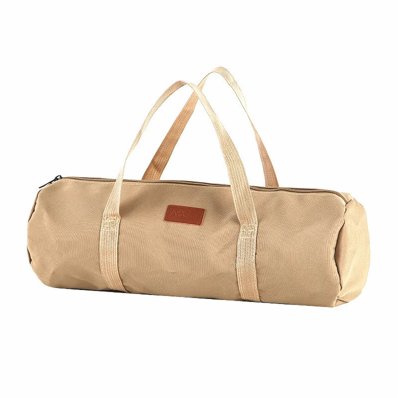 Outdoor Cylindrical Camping Storage Bag Portable Handbag for Tent Stakes Wind Ropes Durable Cylinder Pouch for Camping Accessori