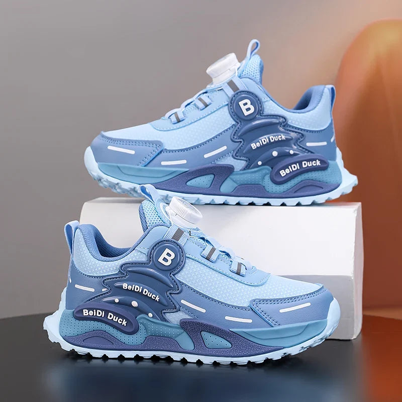 Children Casual Shoes Autumn Winter PU Leather Sneakers for Kids Fashion Patchwork Sports Shoes Boys Girls Gym Trainers 2026 New