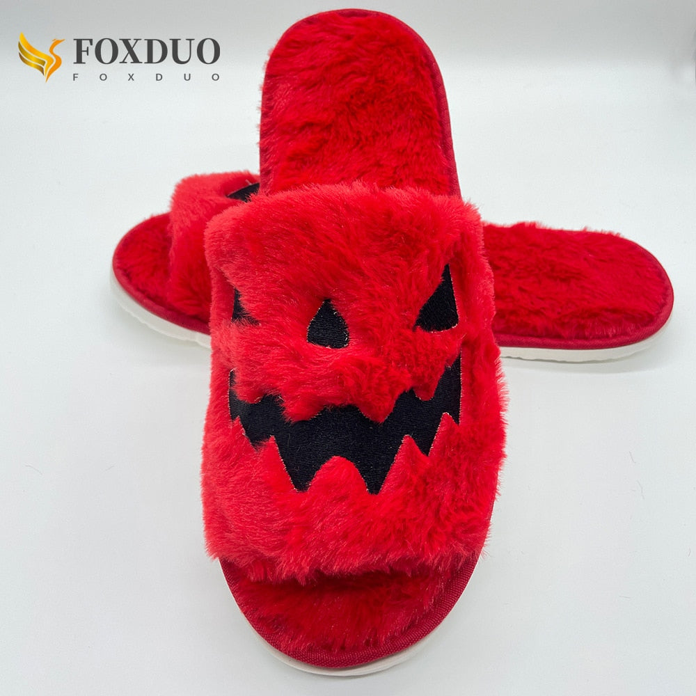 Pantuflas de calabaza de Halloween