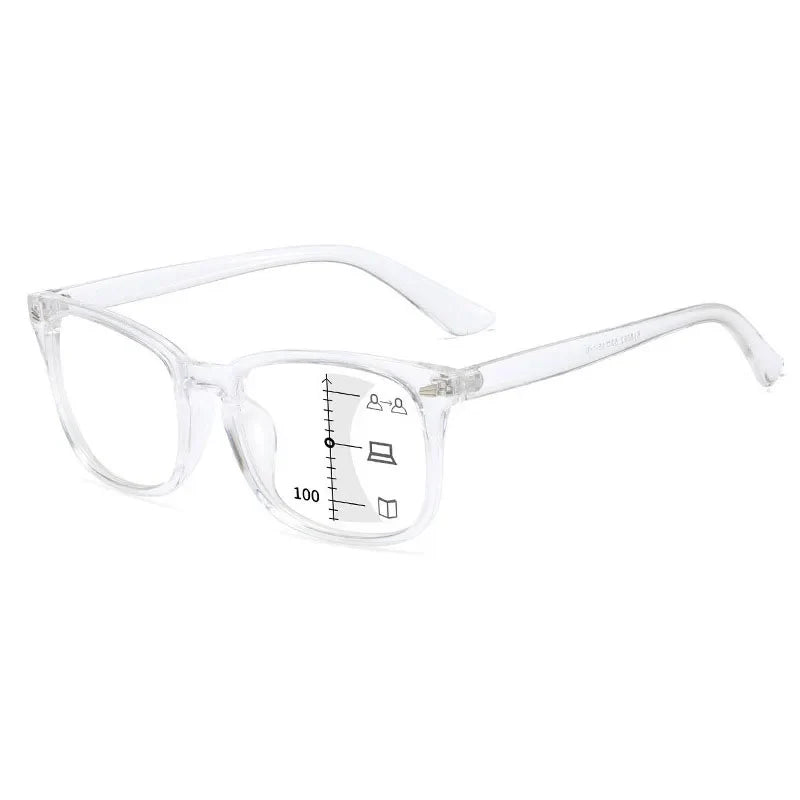 Intelligent Automatic Zoom Progressive Multifocal Anti-Blue Light Reading Glasses Dual-Vision for Men And Women