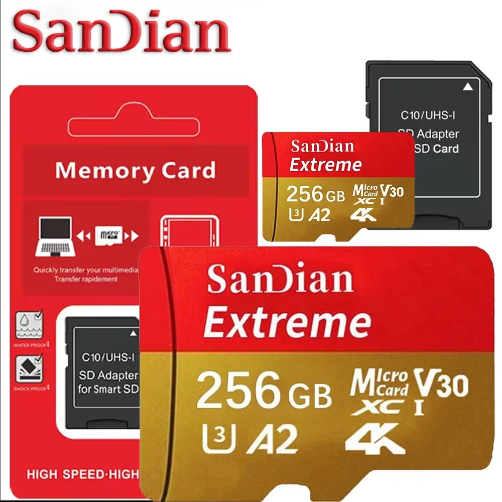 Memory Card Micro TF SD 64GB 128GB 512GB SD Card U3 V30 A2 High Speed Top Quality For Nintendo Switch Lite Game Console Extended