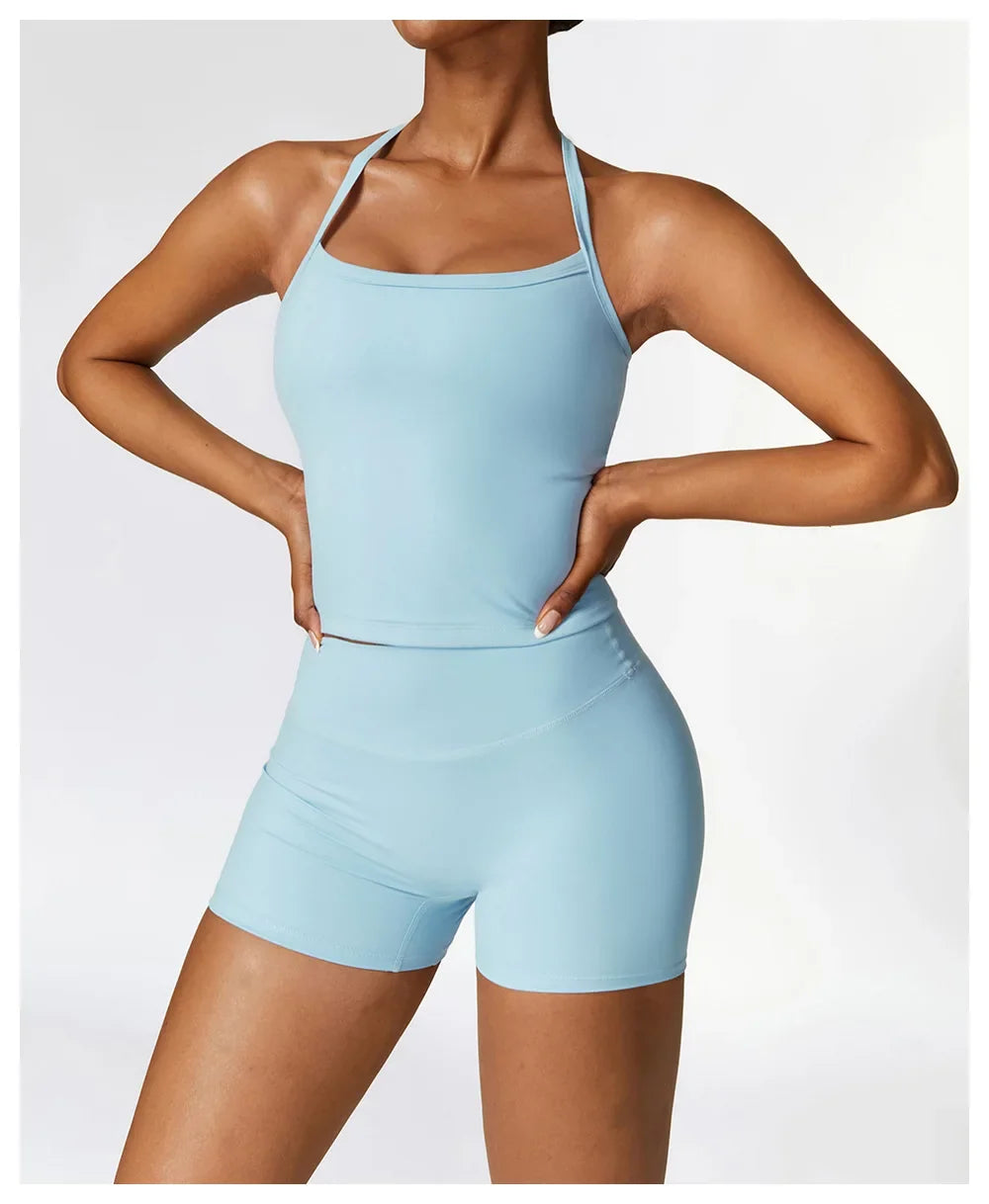 Strappy Sports Bra For Women Gym Workout Tops Sexy Yoga Bra Gather Fitness Push Up Training Running Female Sport Vest