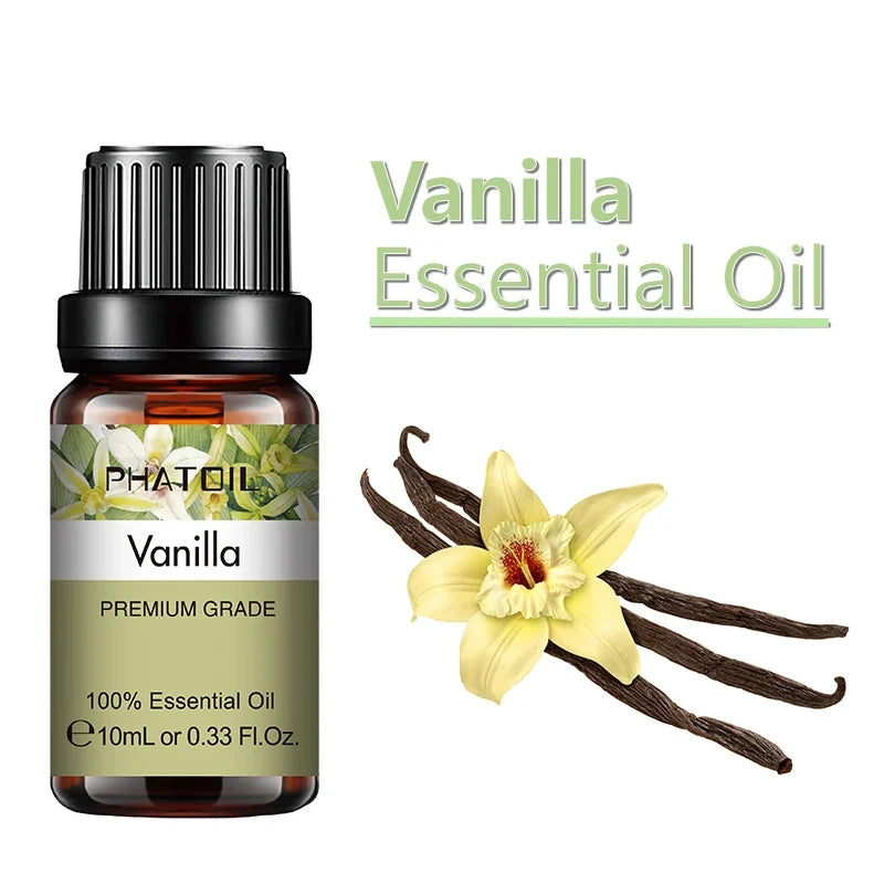 PHATOIL 10ml Ginger Essential Oil for Perfume Candles Making Spa Massage Humidifier Rose Jasmine Pine Needles Tangerine Thyme