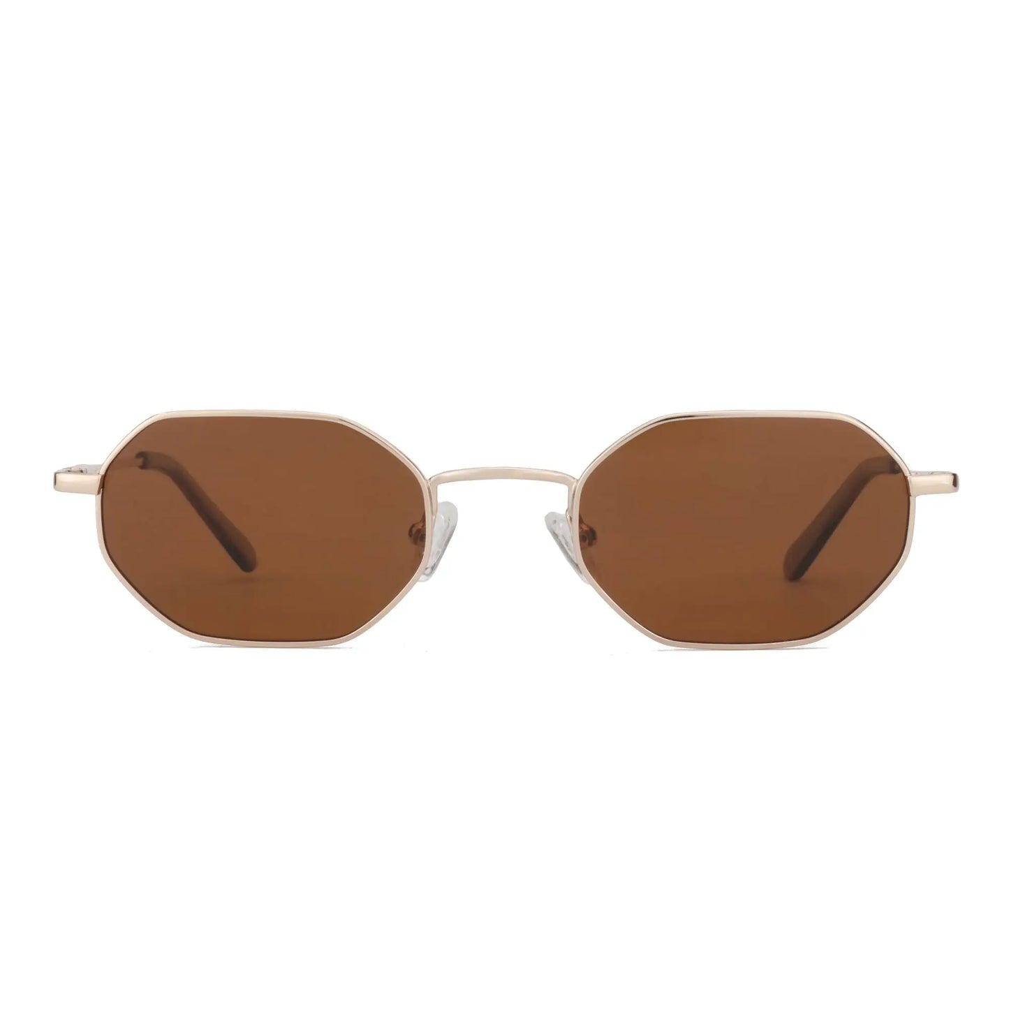 ZENOTTIC Retro Small Polygon Polarized Sunglasses Women Metal UV400 Sun Glasses Men Anti-Glare UV400 Goggles Driving Eyewear