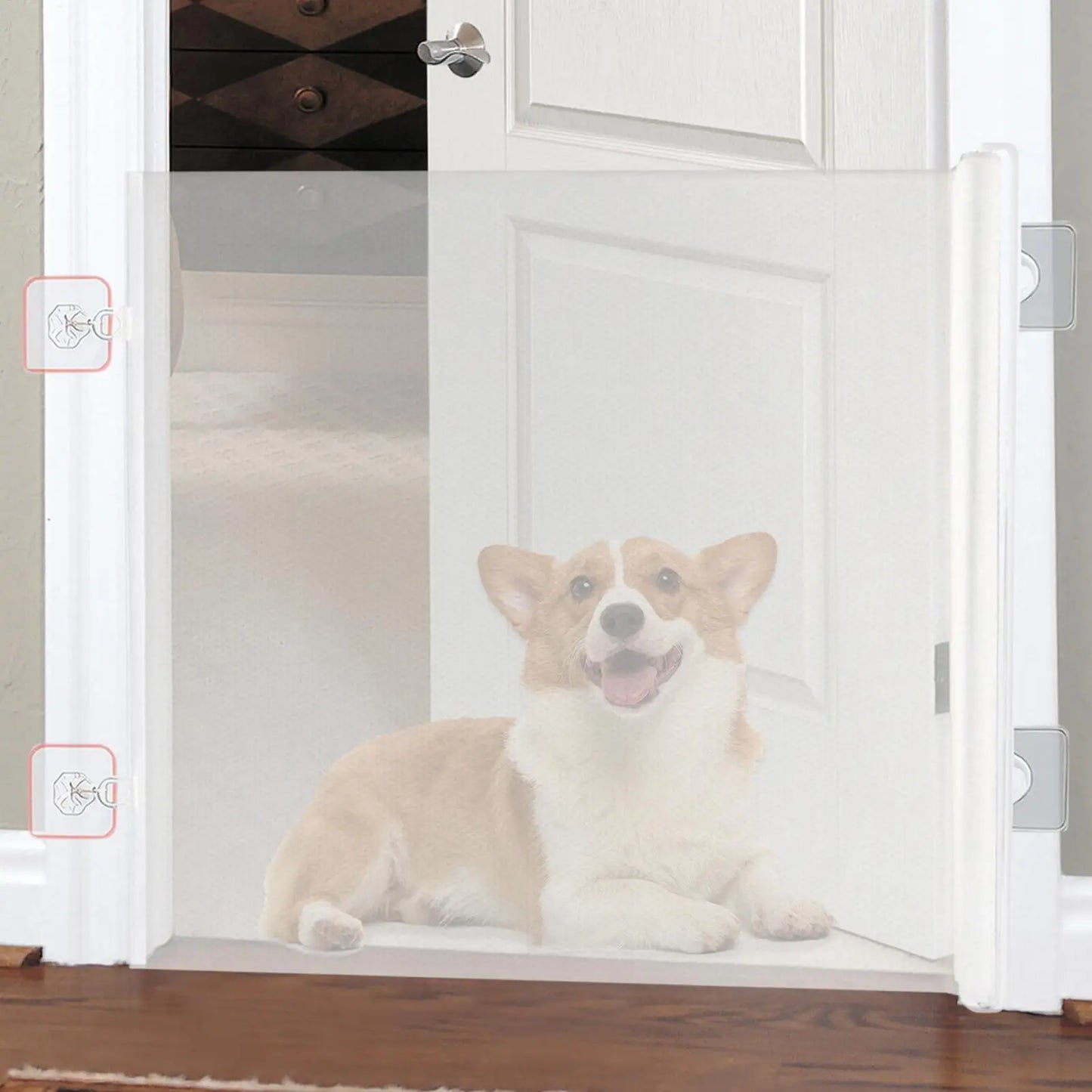 Retractable Pet Gate Dog Retractable Gate Dog Gate Indoor Adjustable Fence Barrier No Drilling Child Safety Screen Cat Baffle