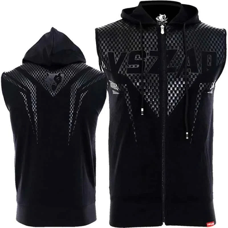 Vszap Hooded Sleeveless MMA Fitness Vest