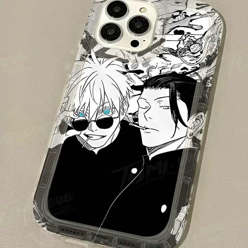 Silicone Protective Phone Case for iPhone 15 14 13 12 11 Pro Max XR XS X 8 7 6 6S Plus SE 2020 Jujutsu Kaisen Gojo Satoru Cover