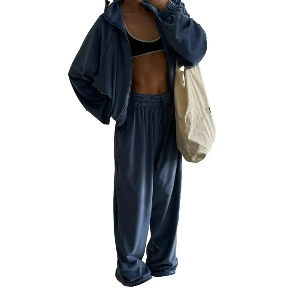 Casual Pants Suit 2026 Spring Autumn Cardigan Sweatshirts Sports Women Fashion Street Long-sleeved Jacket Trousers Two-piece Set