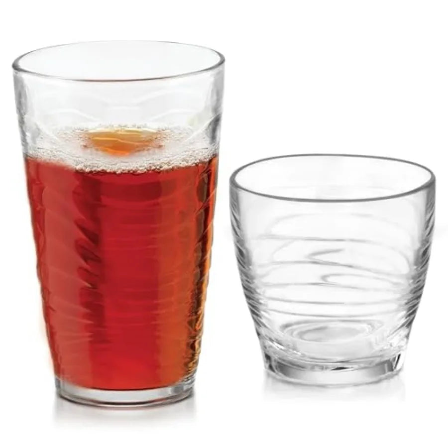 Classic Rocks Glasses and Tumblers Set Dishwasher Safe Drinkware