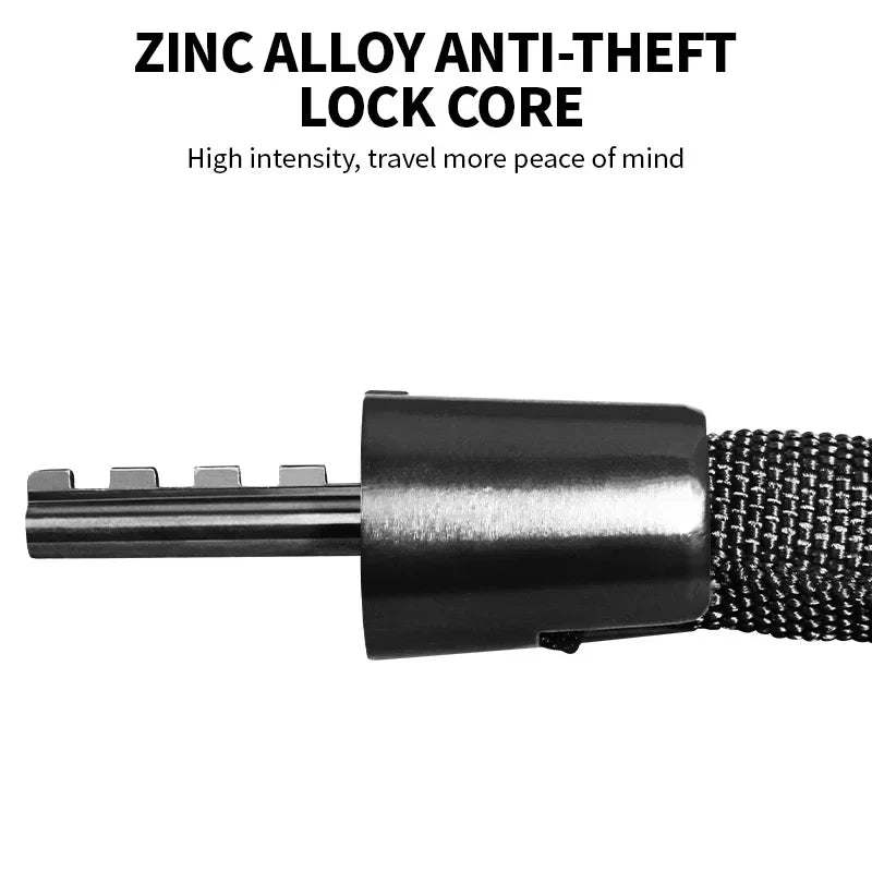 ZELLMANN Anti-theft Motorcycle Bicycle Lock MTB Road Bike Safety Chain Locks with Four Digit Combination Lock Bike Accessories