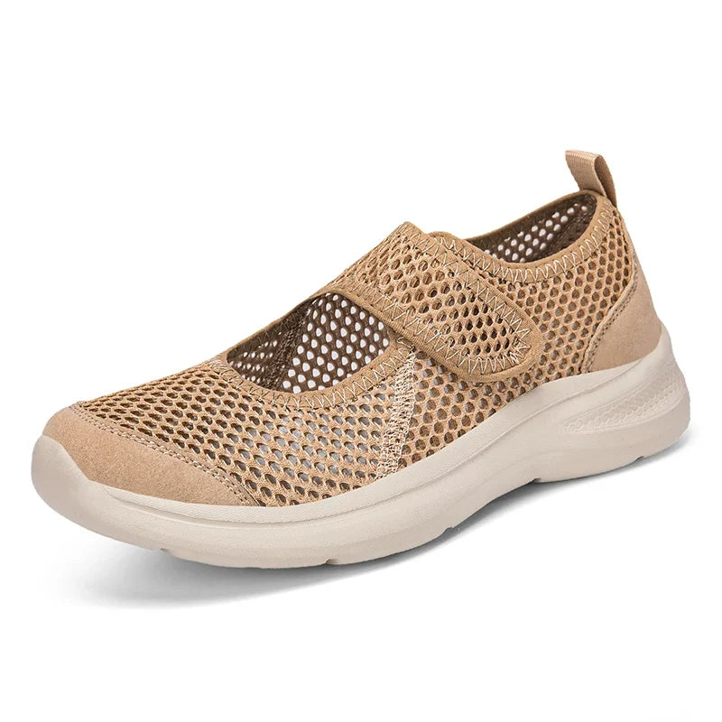Fashion Women Shoes Platform Lightweight Walking Lazy Loafers Summer Breathable Outdoor Fitness Walking Casual Mesh Sports Shoes