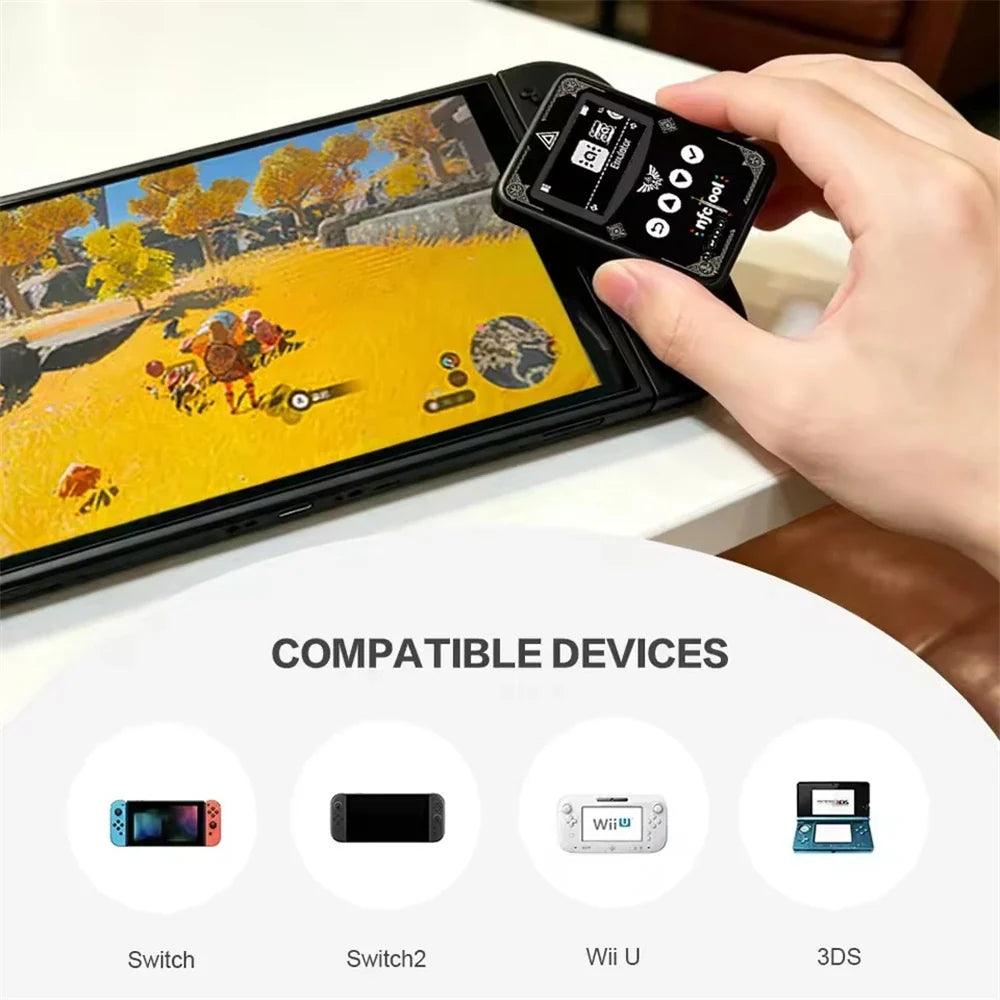 For Amiibo OLED Simulator iNFC Bluetooth Rechargeable Emulator for Switch/Switch 2/Lite OLED 3DS Wii U Wireless Game Accessory