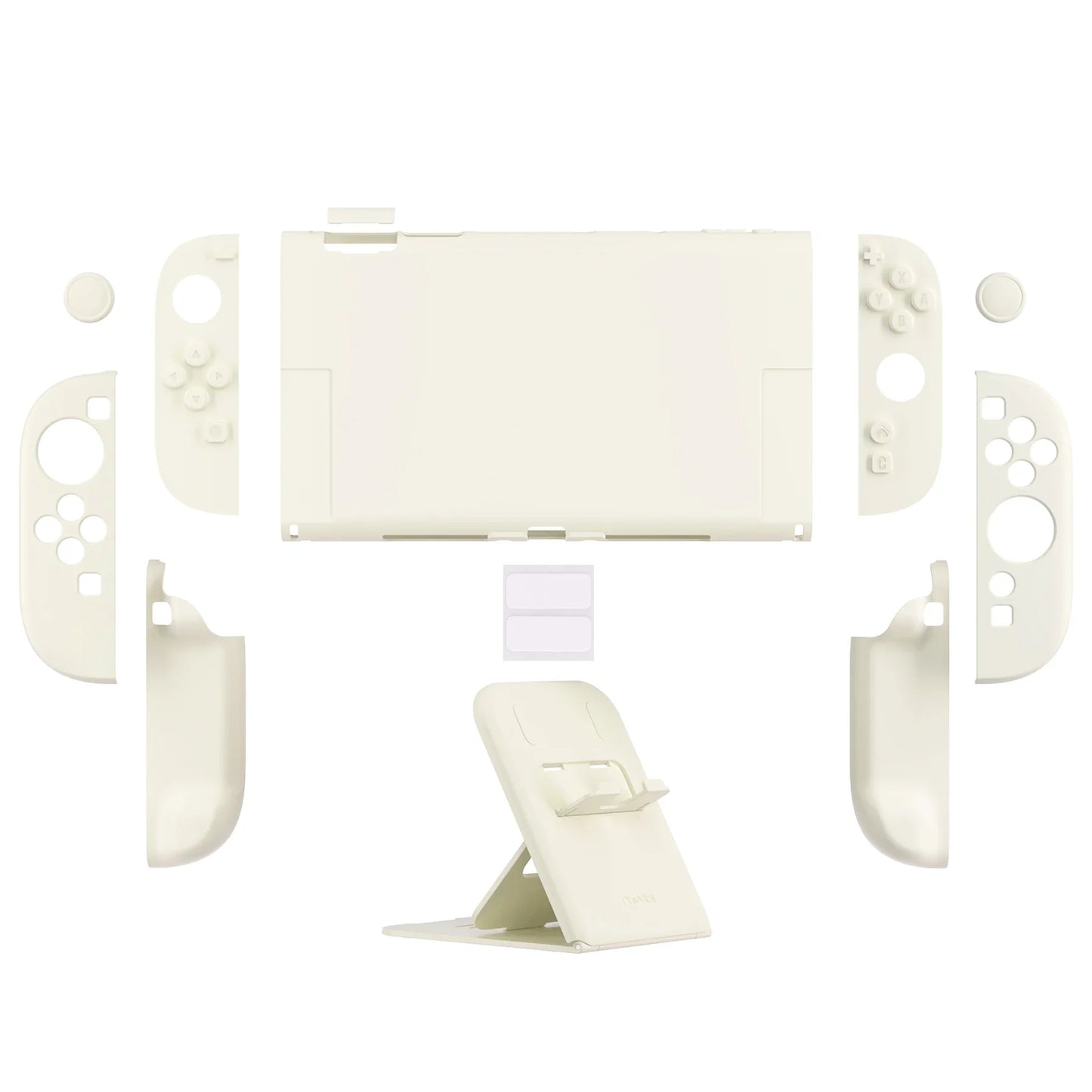 PlayVital Solid Color Protective Case for Nintendo Switch 2, Anti-Scratches Hard Shell Dockable Grip Cover with  Foldable Stand