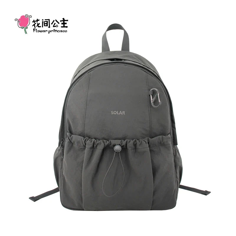 Flower Princess Solar 2025 New Original Women's Backpacks Commuting Travel School Simple Backpack Female Bag for Woman Back Pack