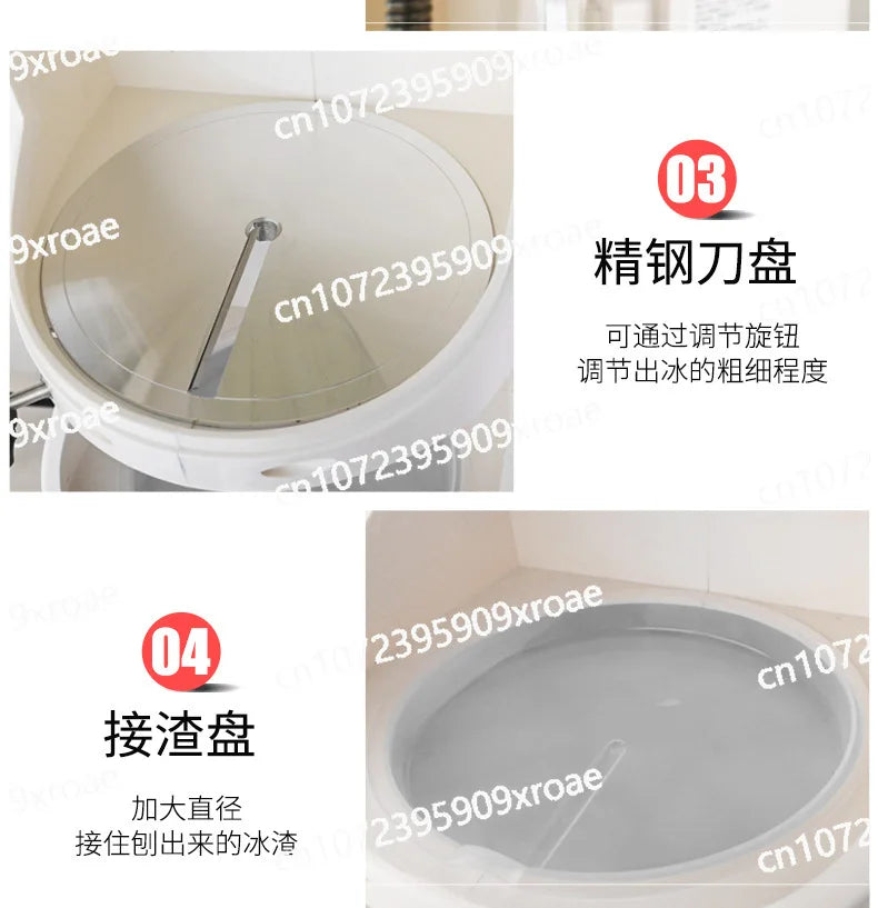 Fully automatic ice brick snowflake shaving machine crushed icicle dessert ordering smoothie machine