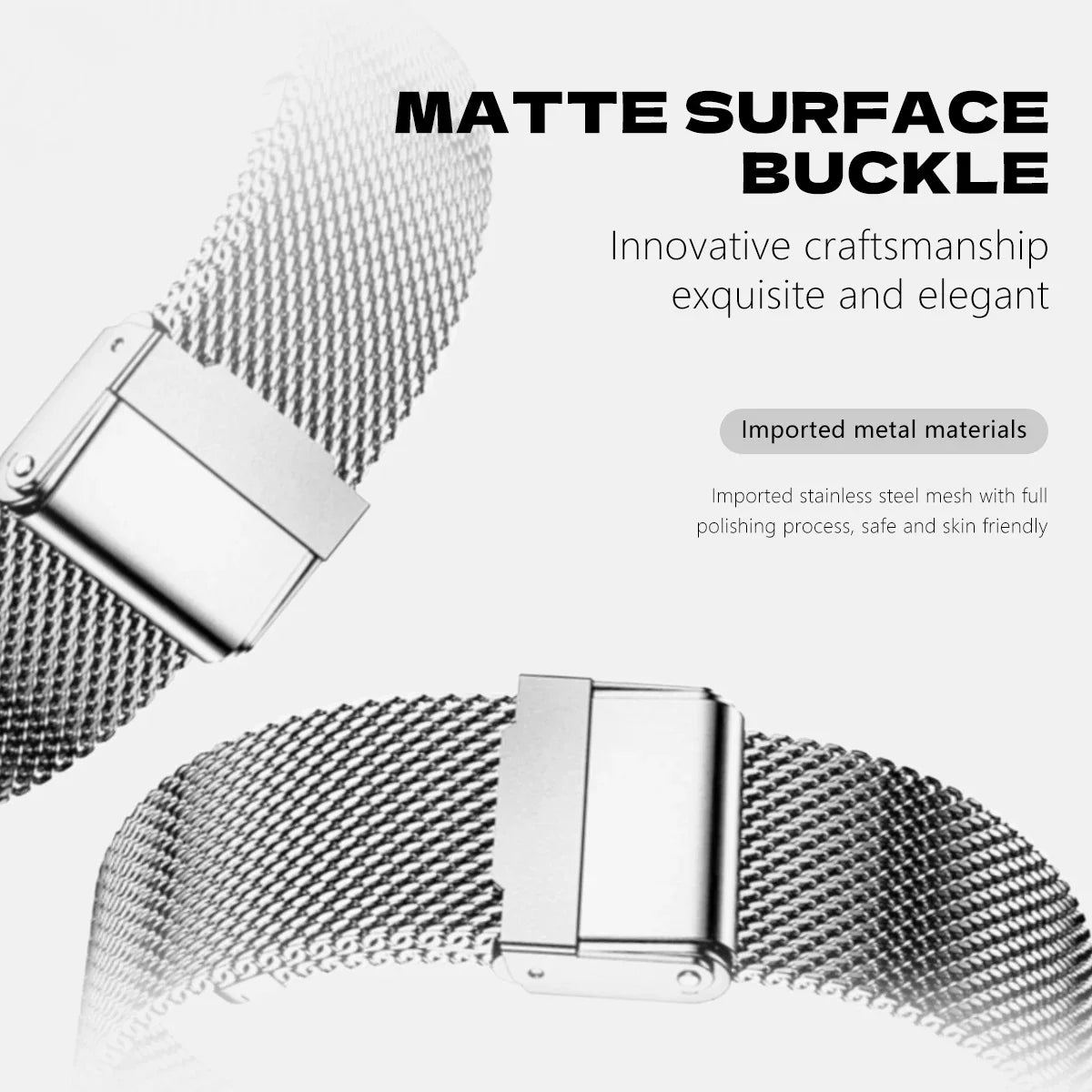 Garmin QuickFit 20/22/26mm Stainless Steel Mesh Band with Clasp