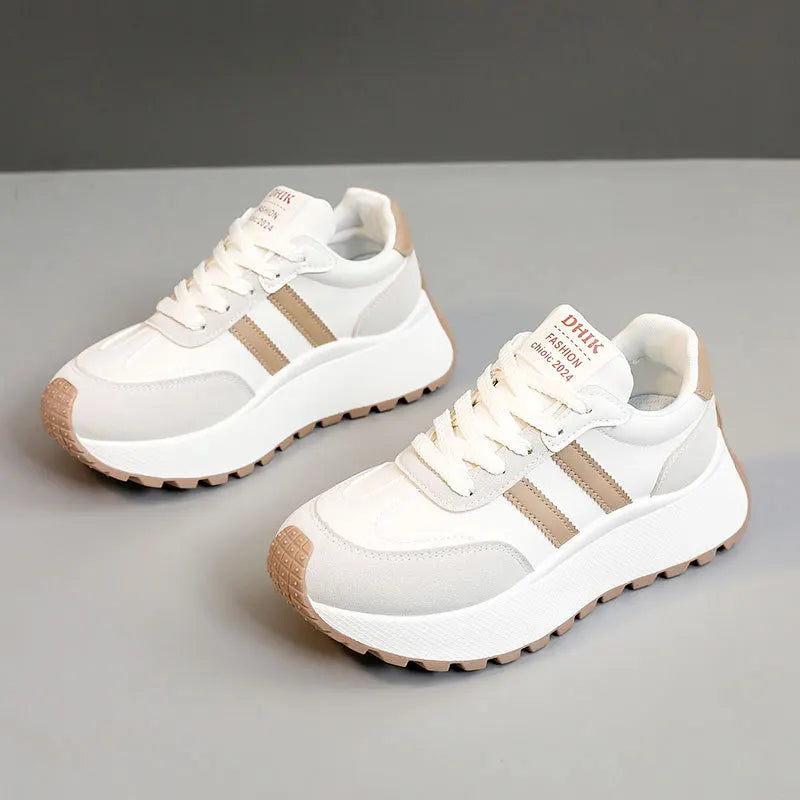 2026 Summer Thick-Soled Women Shoes Height-Increasing Women Sneakers Casual Skate Shoes Lace-Up Sports Running Shoes for Women