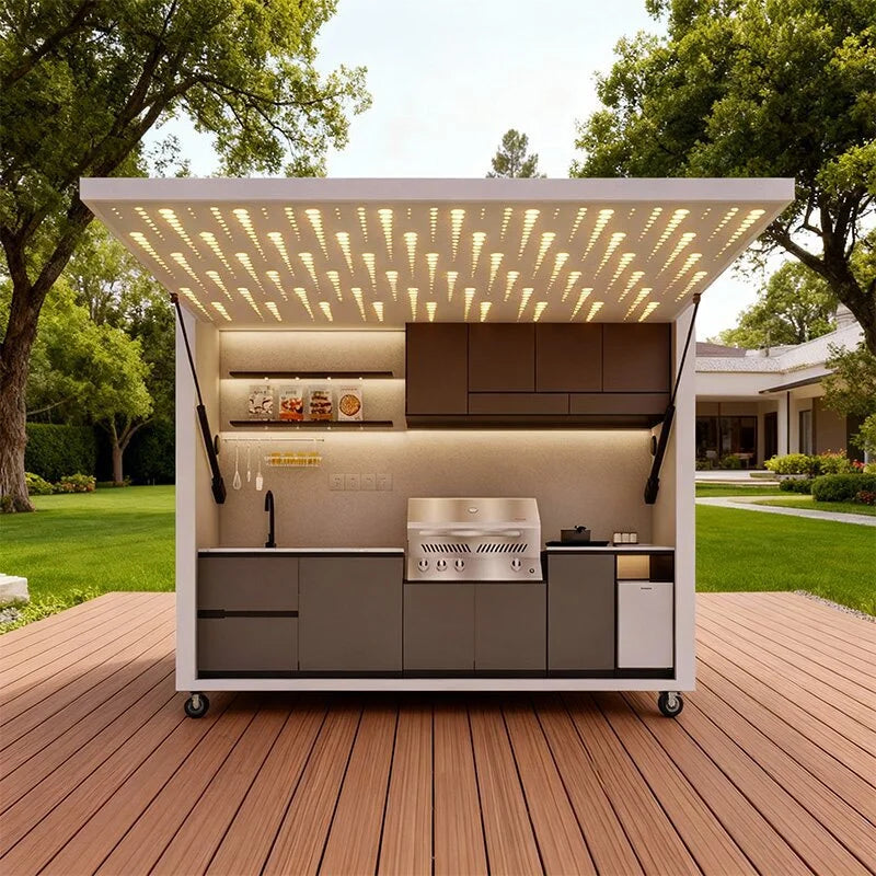 Outdoor Kitchen for Sale Wholesale Smart Design Affordable Waterproof Mobile for Camping Catering Events Custom