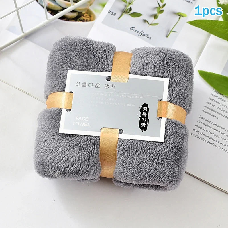 Hot 1/5PCS Bath Towels Set Super Soft Highly Absorbent Quick-drying Coral Velvet Bath Towel For Adults Hotel & Spa Use