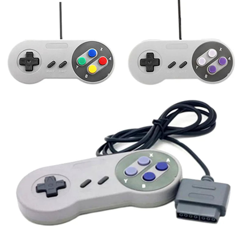 Wired Gamepad for SNES/SFC,Adaptation Genuine SNES/SFC Game Console, Gamepad Handle for Super Nin-tend-o Game Console