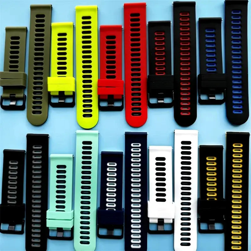 Amazfit Balance, GTR, GTS & Bip Two-Tone Rectangle-Hole Silicone Band