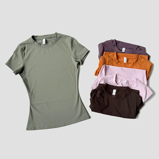 Camiseta de yoga FlexiFit sin costuras para mujeres activas