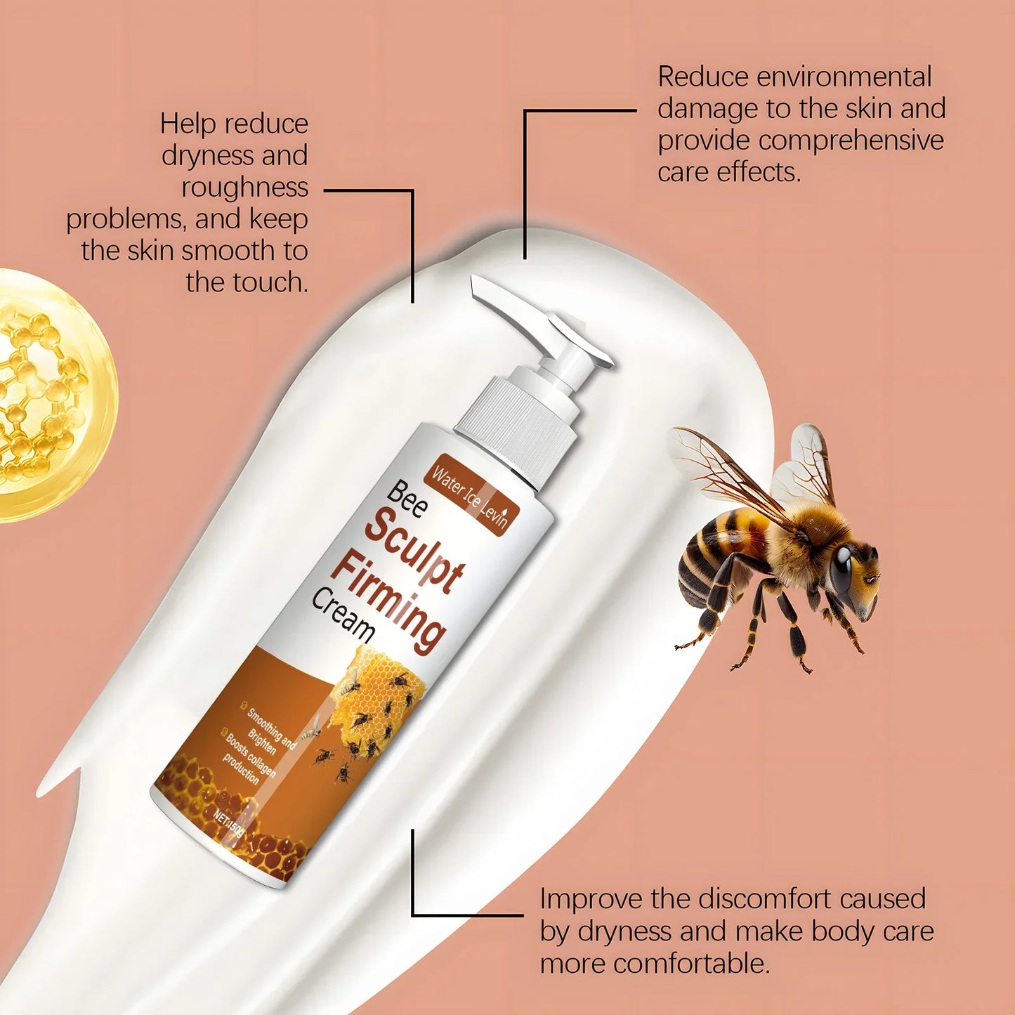 Bee Sculpt Firming Cream - Skin Tightening Cream - Reduces Fine Lines - Lifts and Moisturizes Skin with Natural Collagen