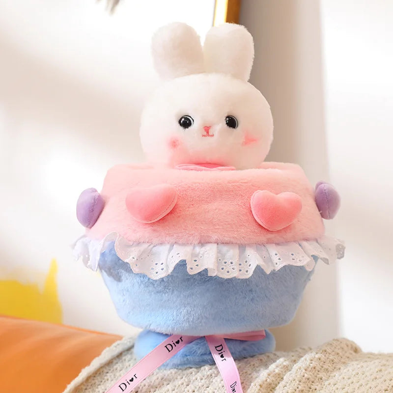 Conejo de peluche de ramo