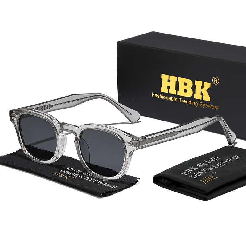 HBK Fashion Men's Sunglasses Gradient Lens Design Sun Glasses Simple Round Women Daily Wear Outdoor Shopping Travel Party