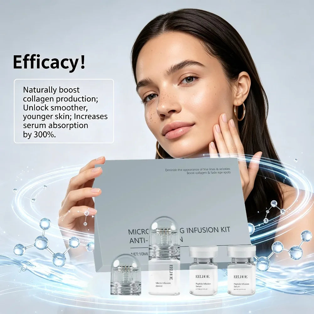Hydrating Collagen Anti-Wrinkle Essence Set with Hyaluronic Acid Firming Pore Minimizing Skin Care