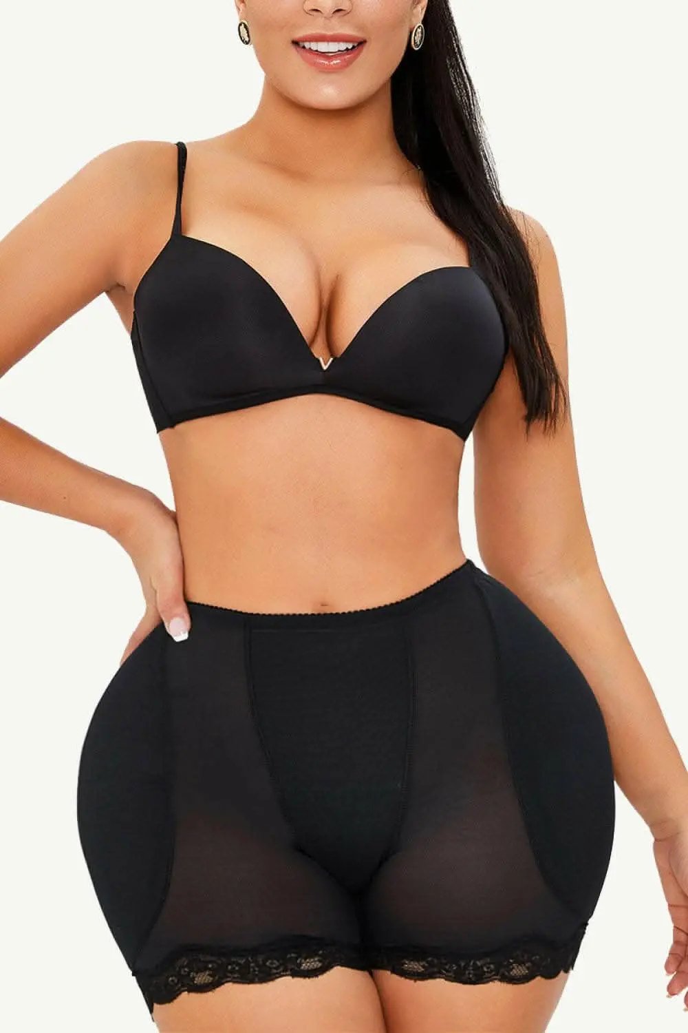 Trendsi Scalloped lace shaping shorts - full size