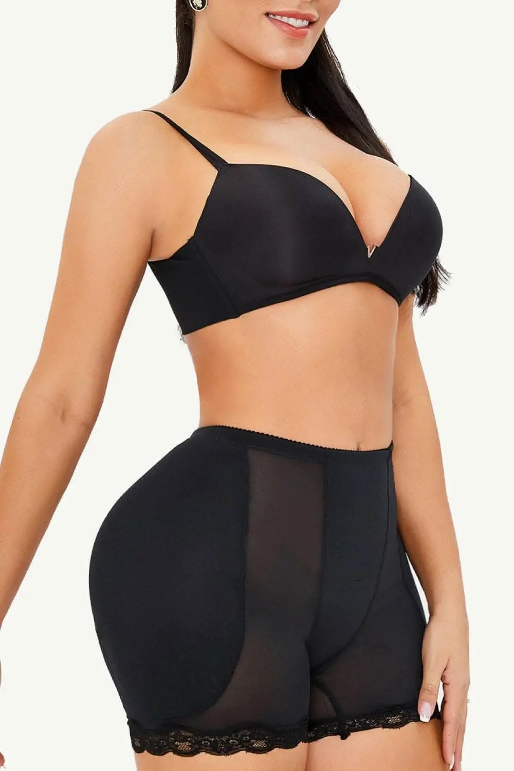 Trendsi Scalloped lace shaping shorts - full size