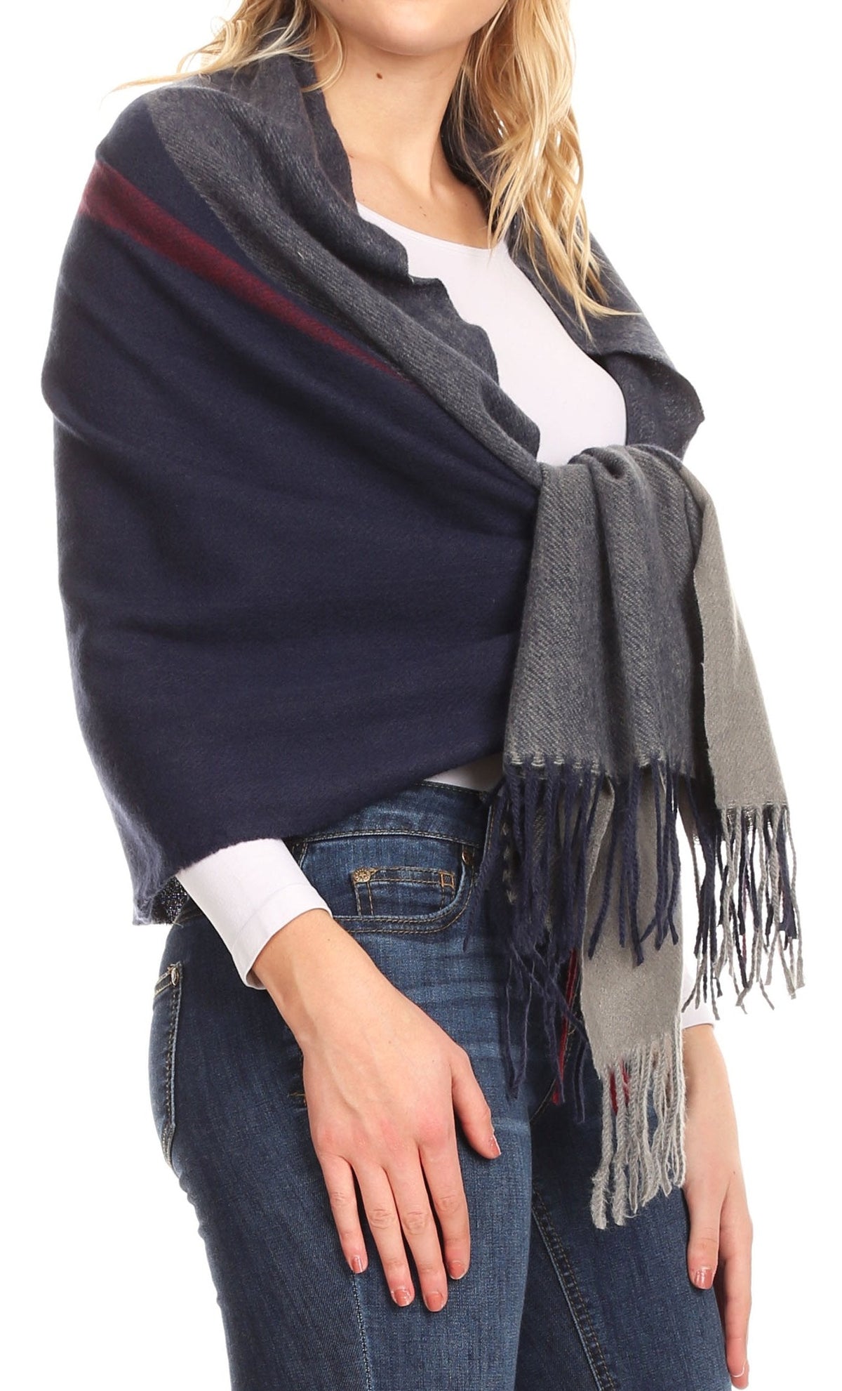 Sakkas Iris Warm Super Soft Cashmere Feel Pashmina Shawl Wrap Scarf for Women - Weddings, Festivals, Travel & Daily Wear