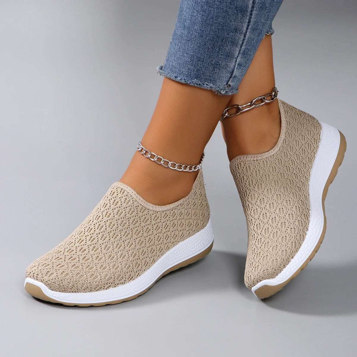 Women's summer breathable mesh flat shoes，women's shoes，casual sneakers shoes, clearance free shipping