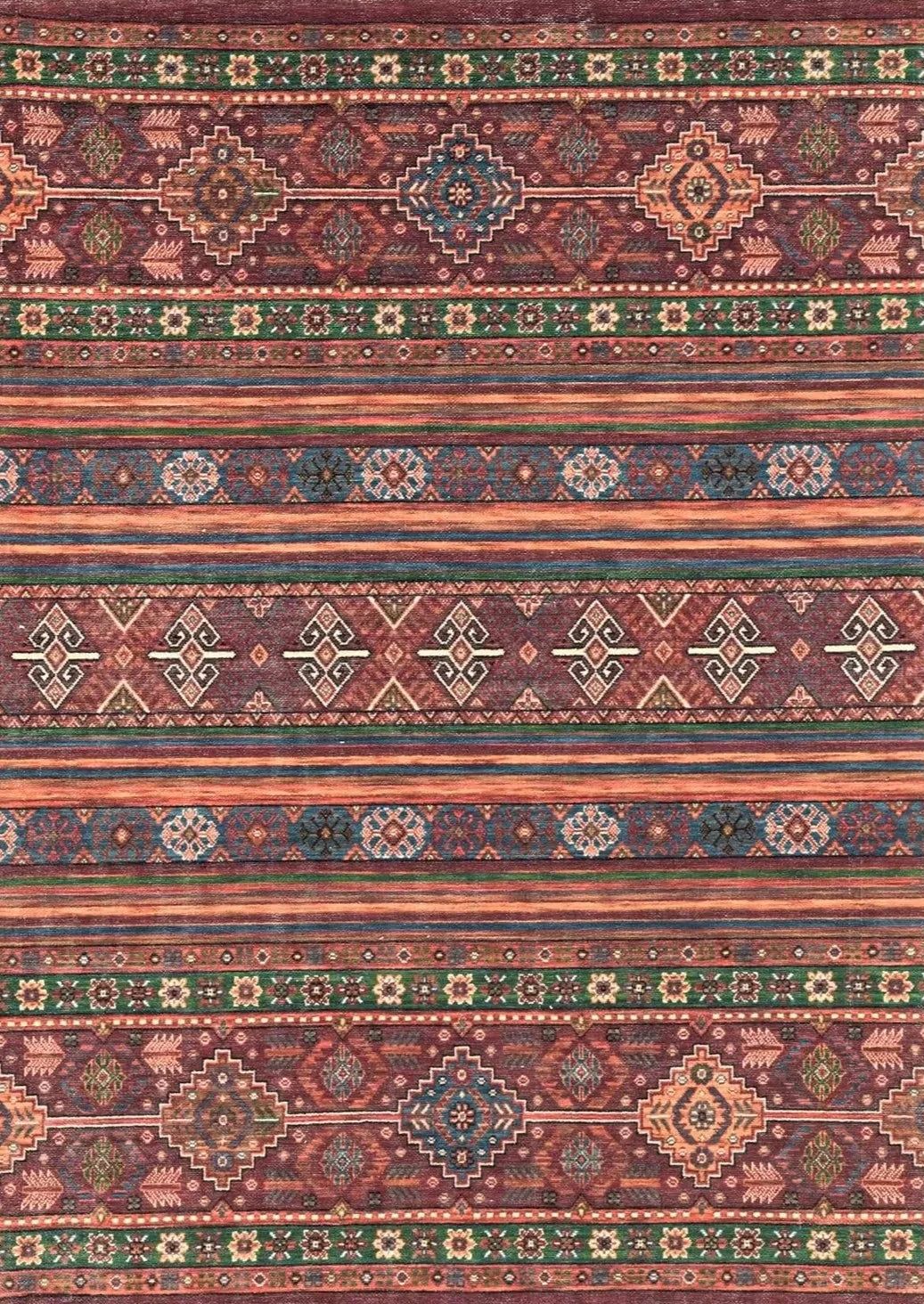 Turkish Style Red Rugs Classic Style Carpet Non Slip Living Room Rug Popular Modern Rug Ottoman Style Boho Rug Entrance Door Mat