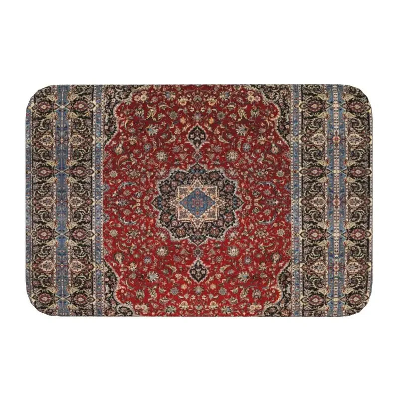 Moroccan Berber Rug Boho Style Front Door Mat Anti-Slip Antique Bohemian Geometric Doormat Floor Bathroom Entrance Rug Carpet